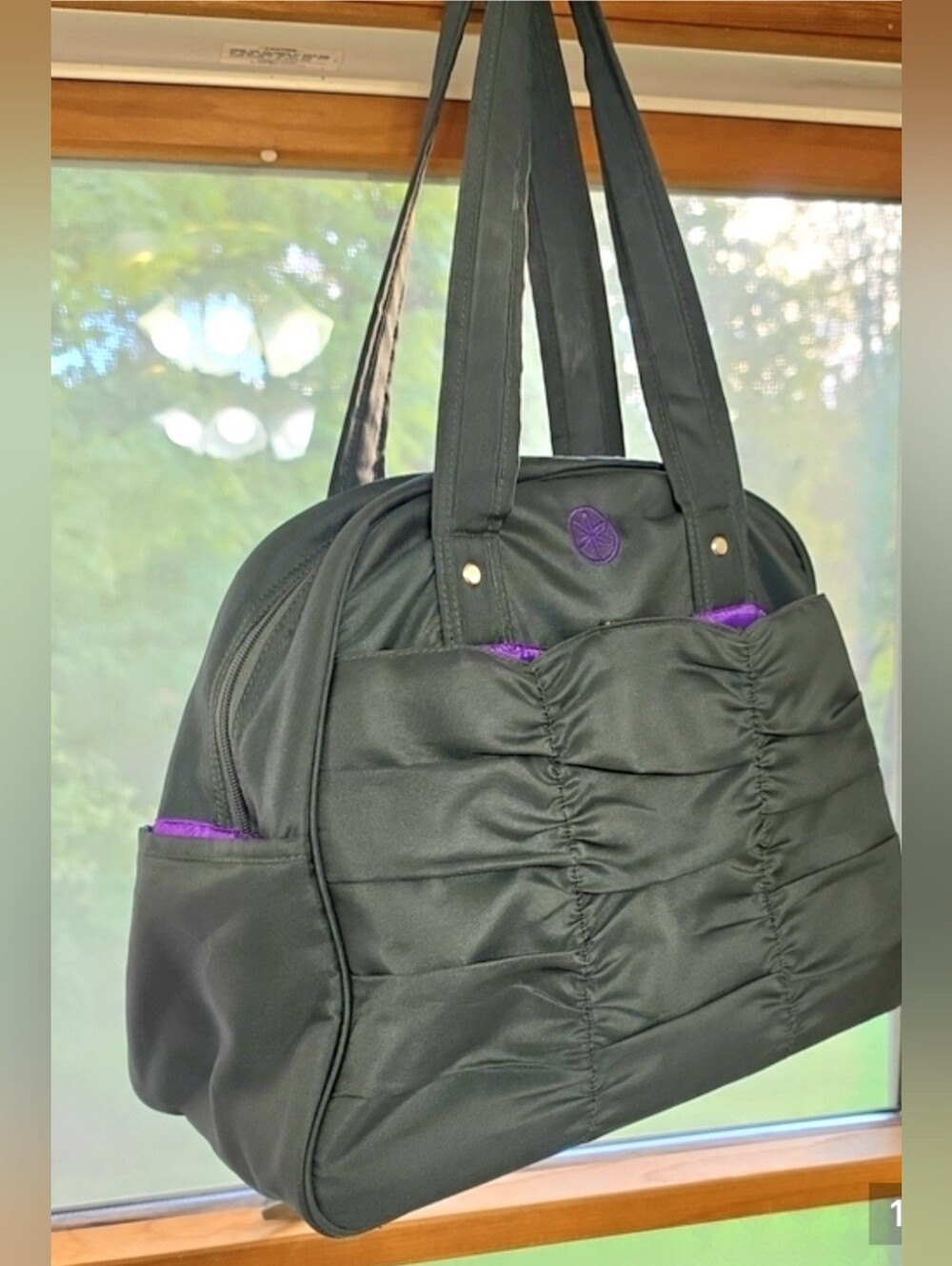 Gaiam Gray and Purple Women's Excercise Bag